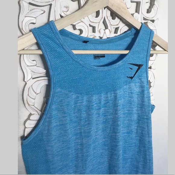 Gymshark Tops - Gymshark Blue Racerback Top Size M
